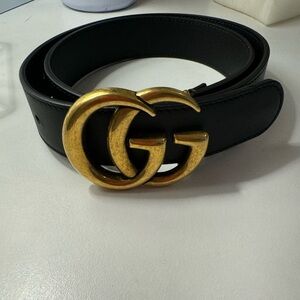 Gucci authentic GG harmony wide belt gold